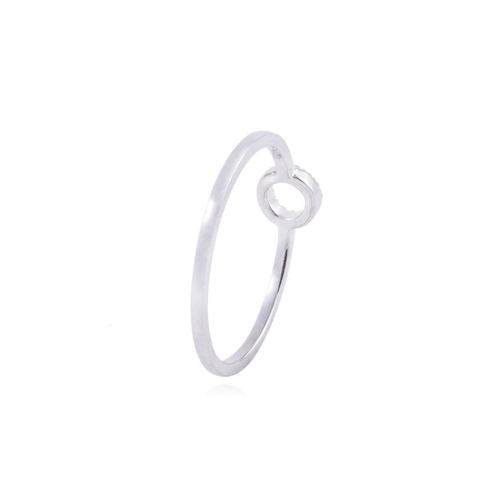 Anillo de Oro 18kt círculo de diamantes-2
