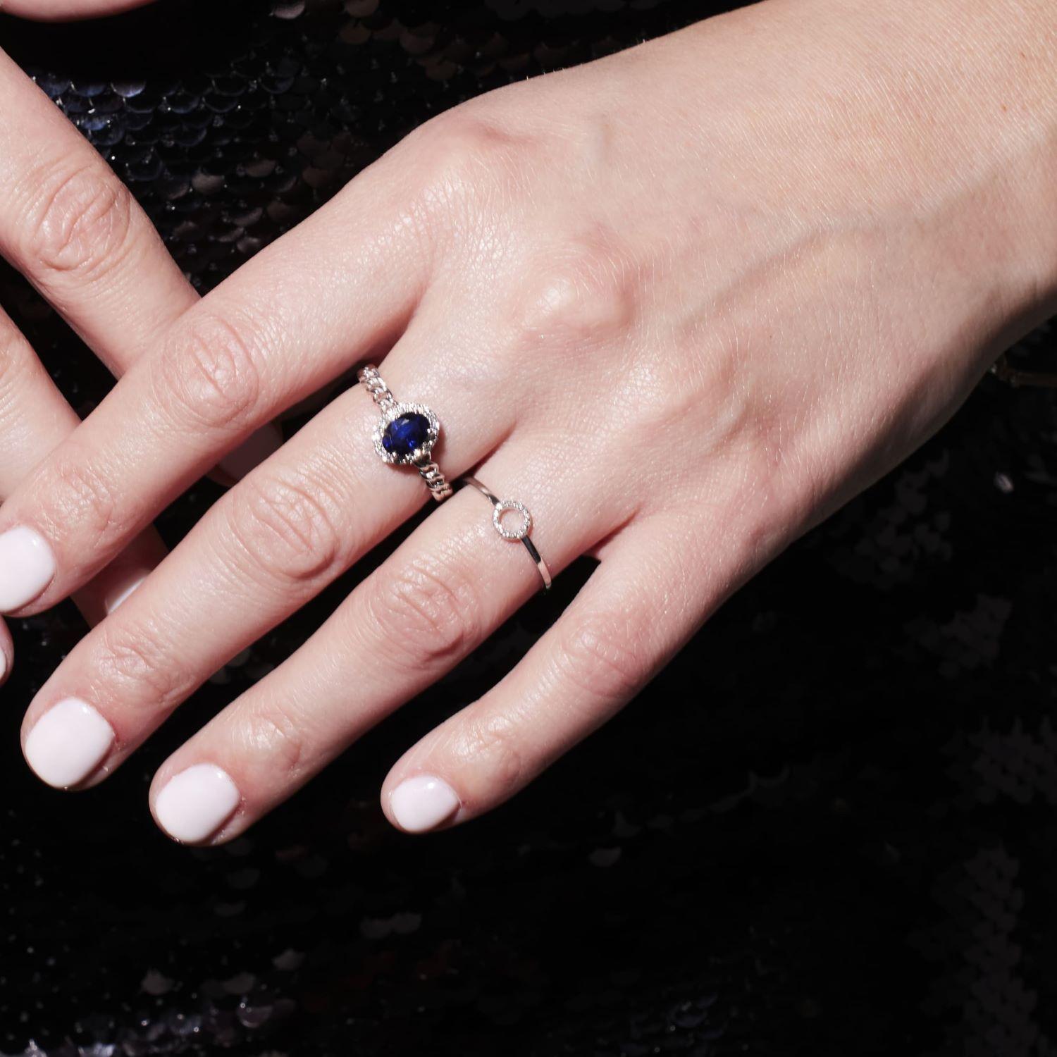 Anillo de Oro 18kt círculo de diamantes-3