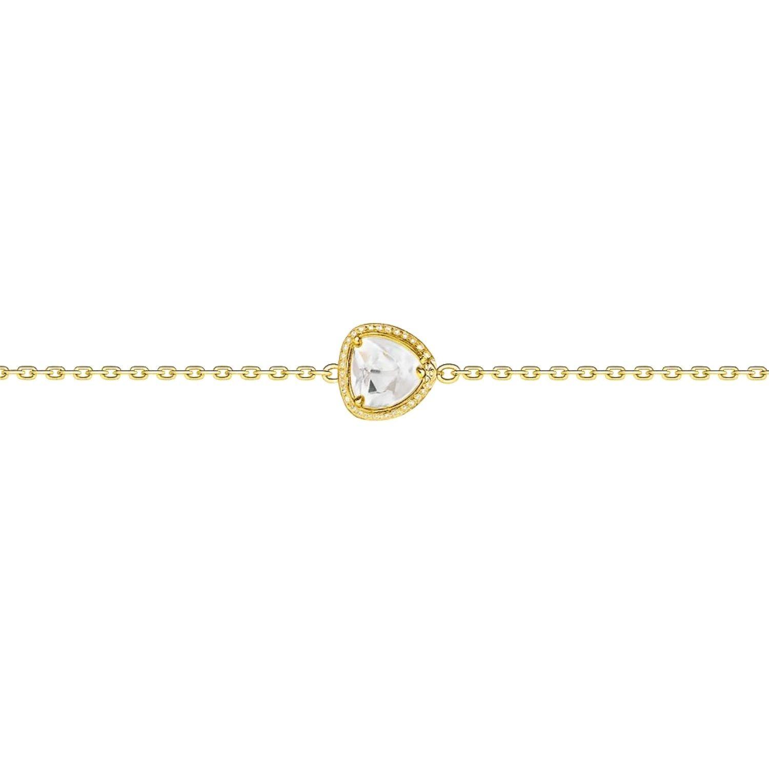 Pulsera Oro Amarillo 18kt Corazón Circonita-2