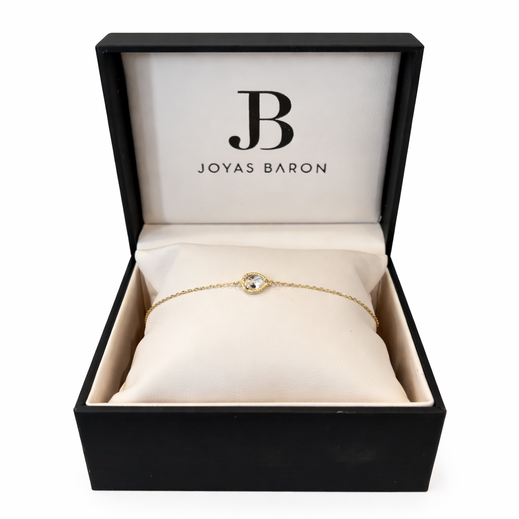 Pulsera Oro Amarillo 18kt Corazón Circonita-3