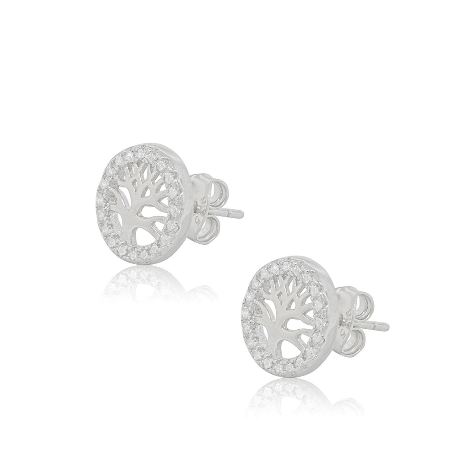 Aros de Plata Esterlina 925 Arbol de la Vida-2