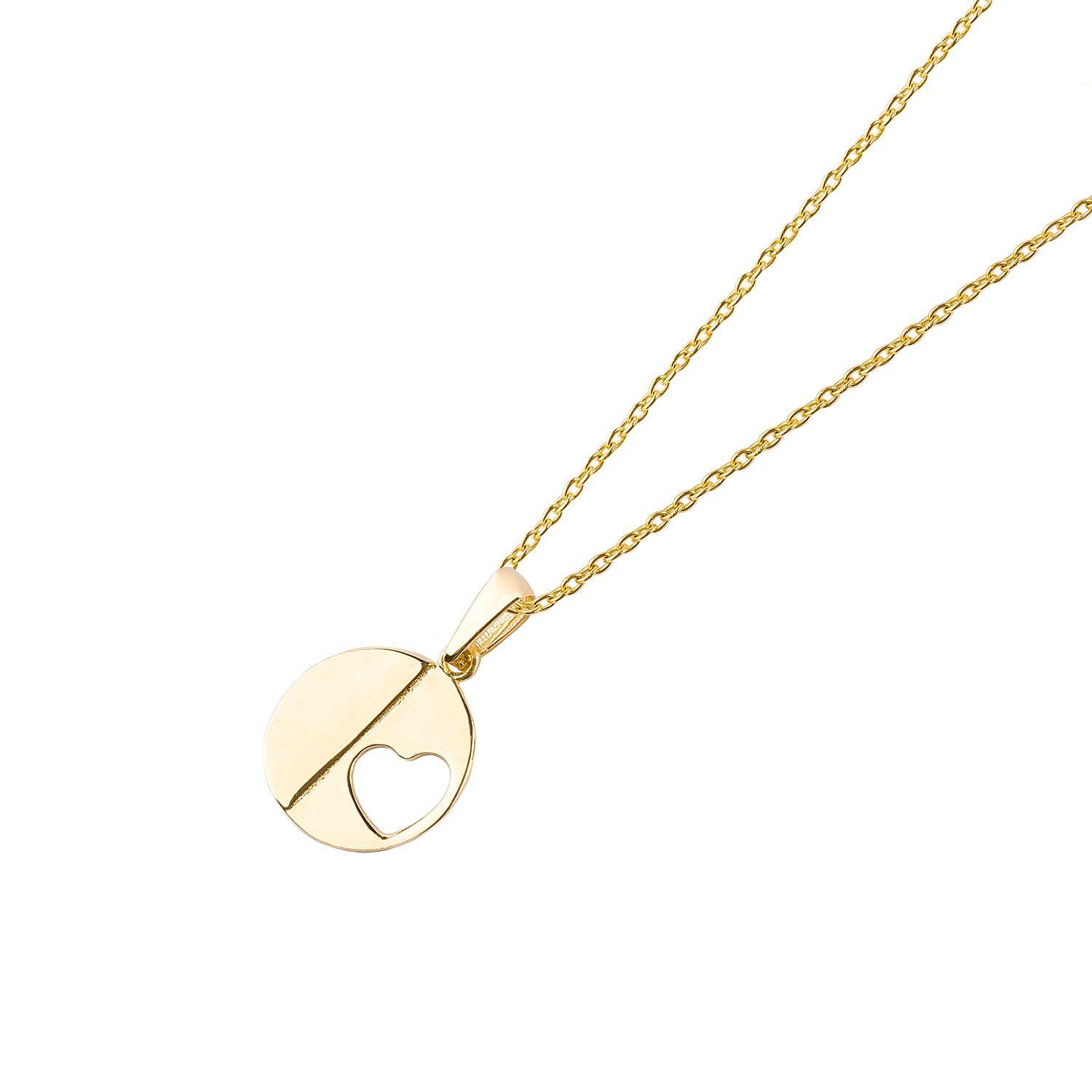 Colgantes de Oro 18kt Modelo Círculo&Corazón-1