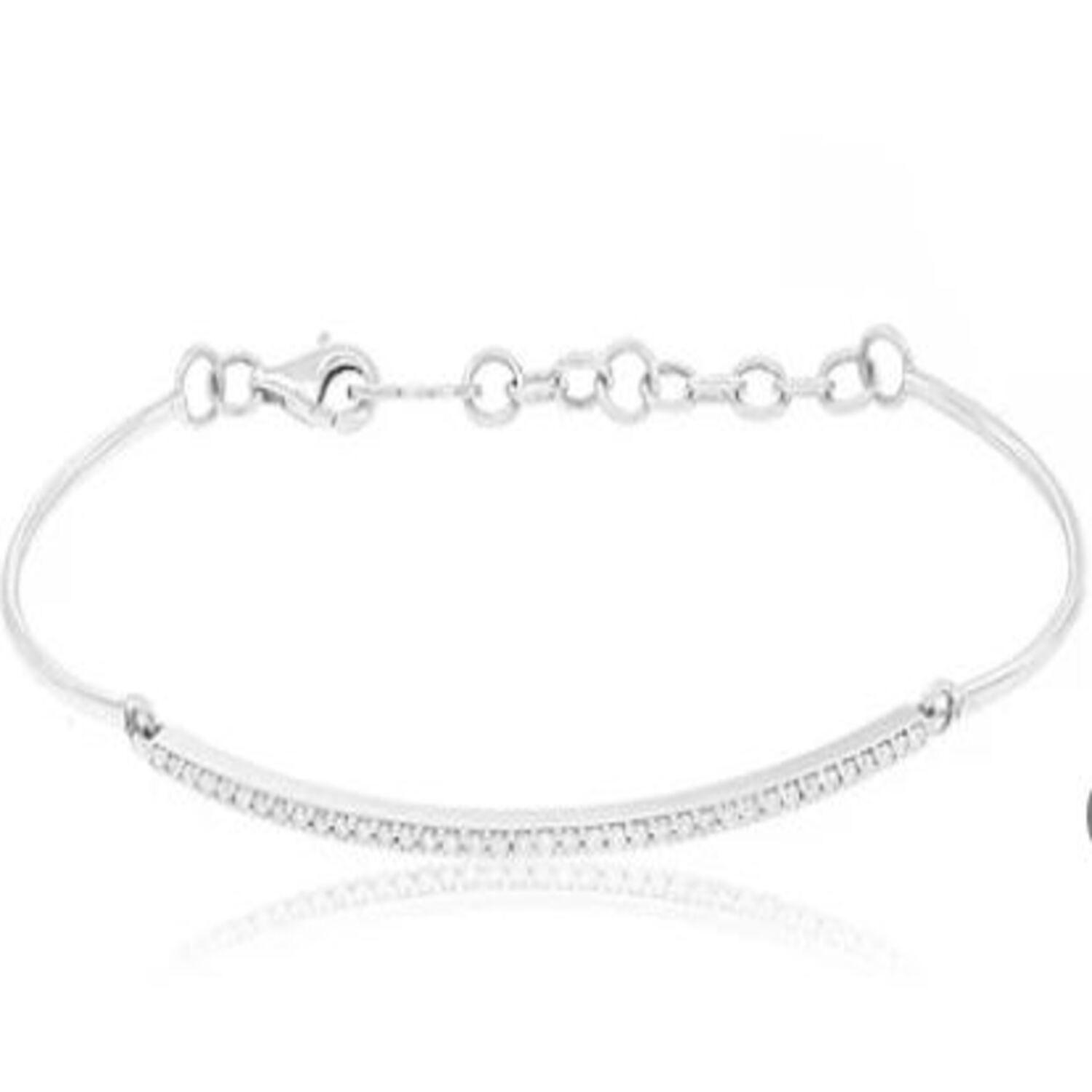 Pulsera de Diamantes Oro Blanco 18 Kt. 21 Puntos-0