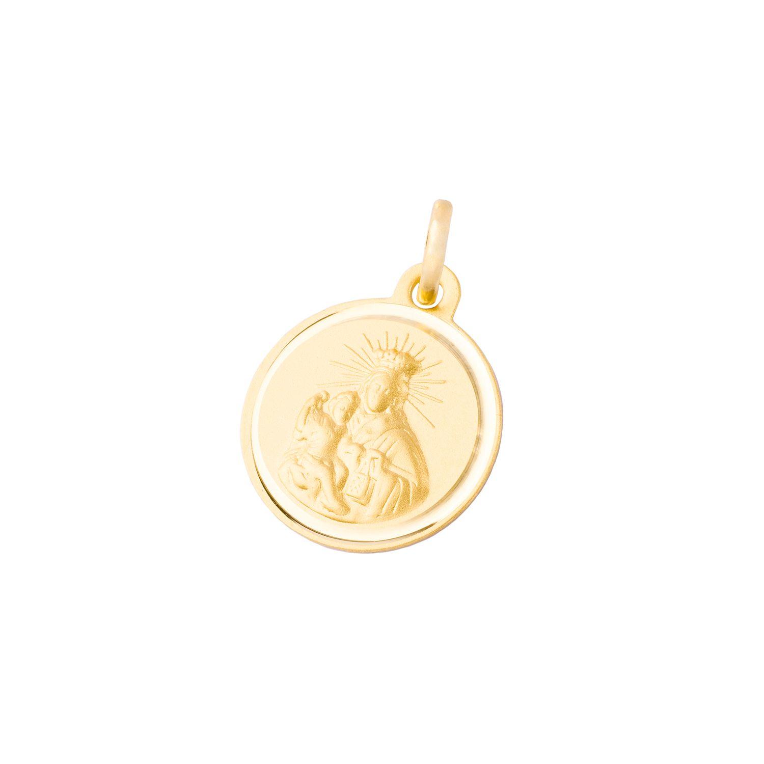 Colgante de Oro 18kt Virgen Maria 14mm-0