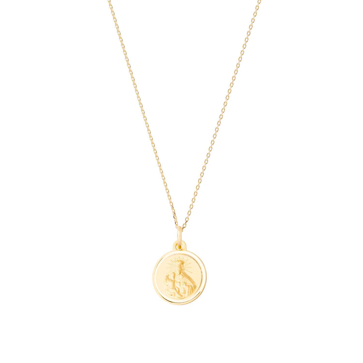 Colgante de Oro 18kt Virgen Maria 14mm-2