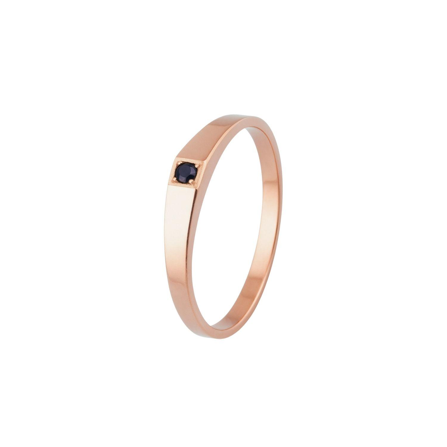 Anillo Oro 18kt Platino Minimalista Plano Circonita-3