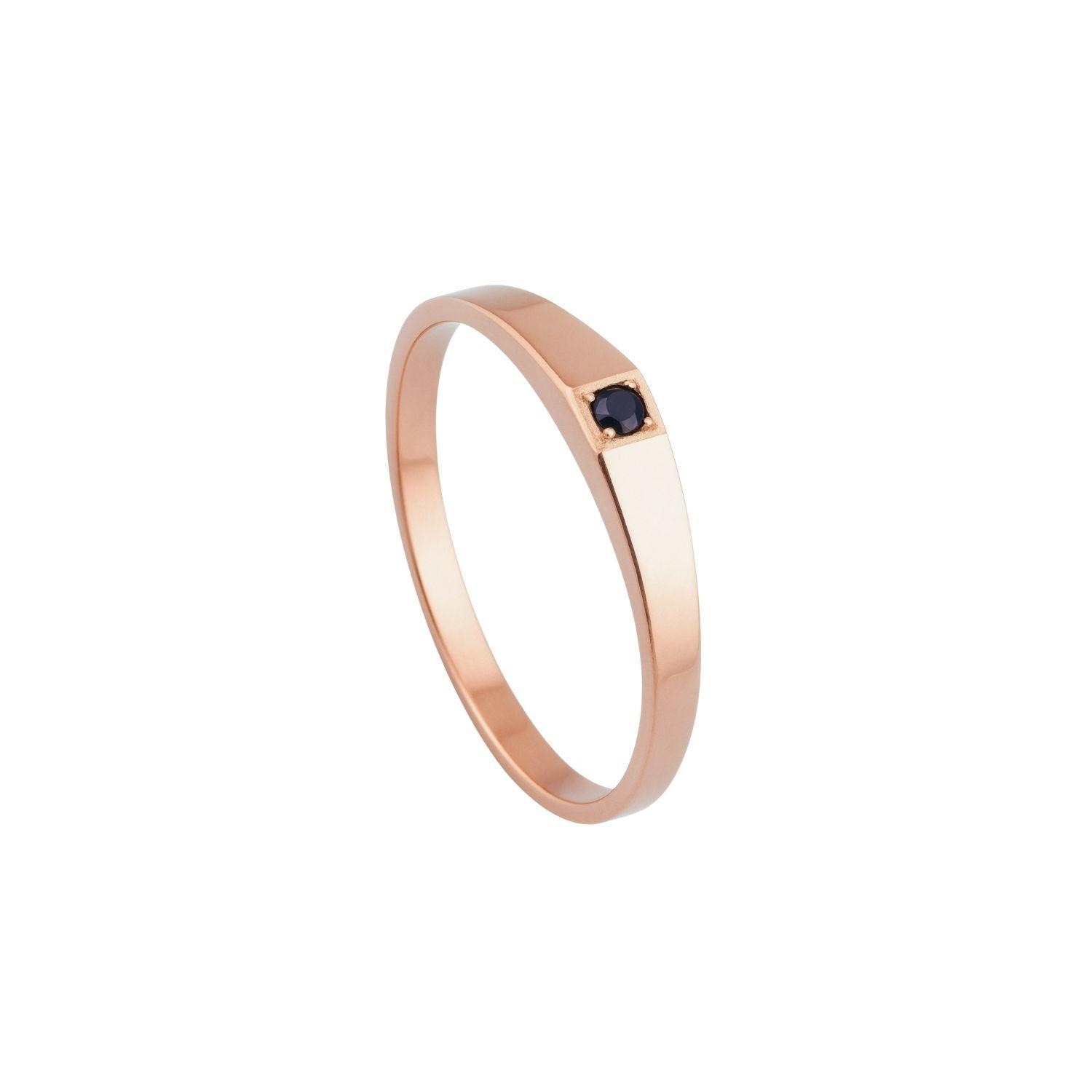 Anillo Oro 18kt Platino Minimalista Plano Circonita-4
