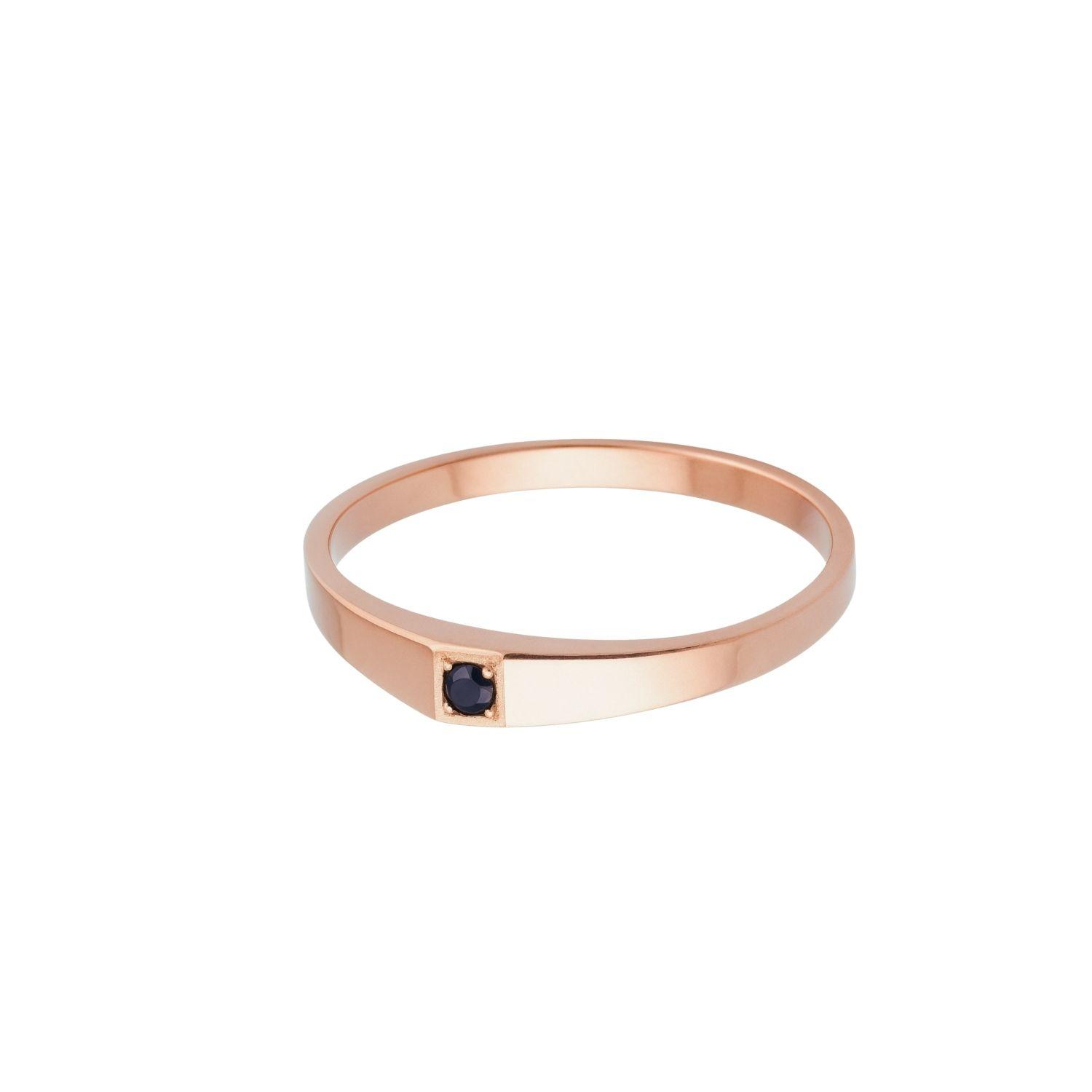 Anillo Oro 18kt Platino Minimalista Plano Circonita-5