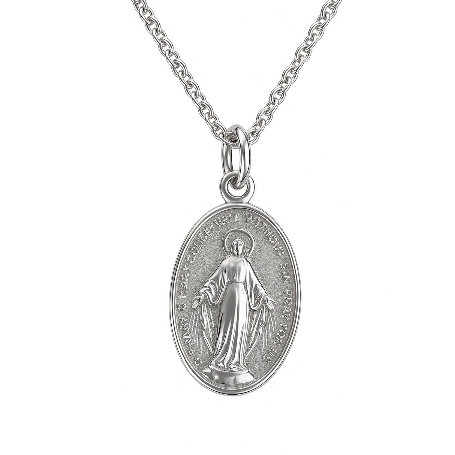 Colgante de Plata Esterlina 925 Virgen 15MM-2