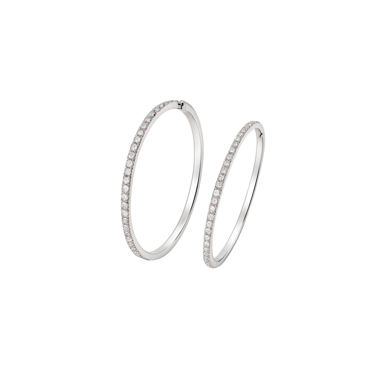 Aros de Oro 18kt Diamantes Argollas 1,27 Qts  SI/H Corte Brillante-2