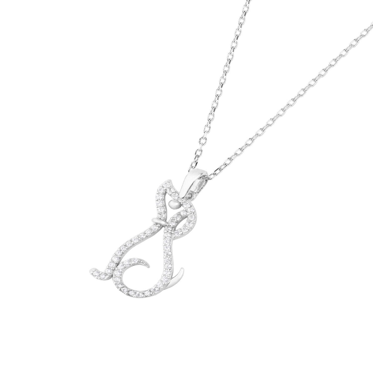 Collar de Plata Esterlina 925 Perrito Circon-1
