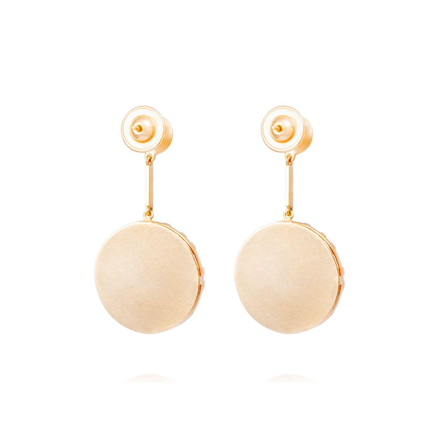 Aros Oro Amarillo 18kt Circulares Calados-2