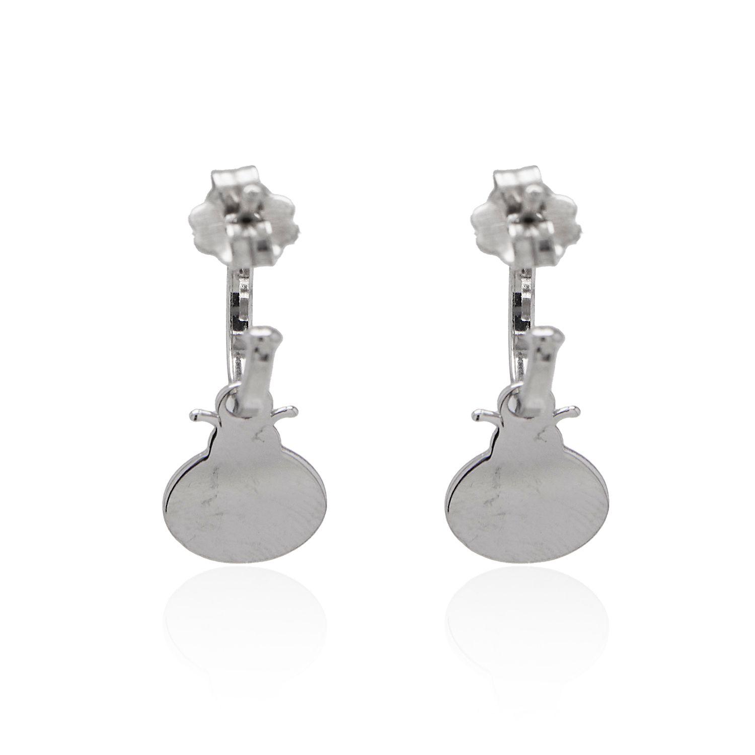 Aros de Plata Esterlina 925 Argollas Figura Chinita-2