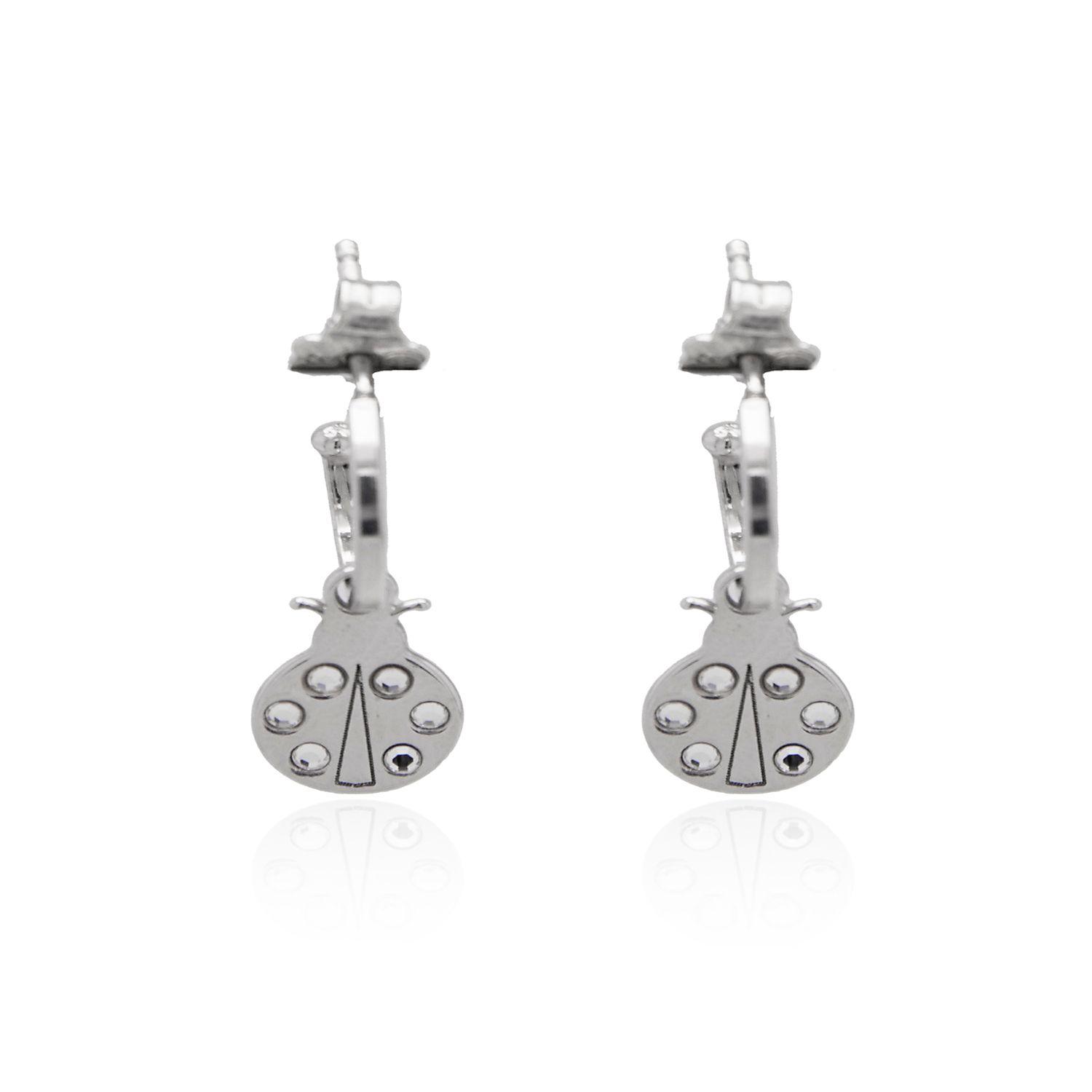 Aros de Plata Esterlina 925 Argollas Figura Chinita-0