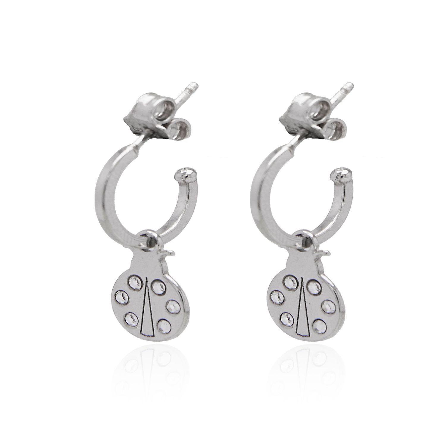 Aros de Plata Esterlina 925 Argollas Figura Chinita-1