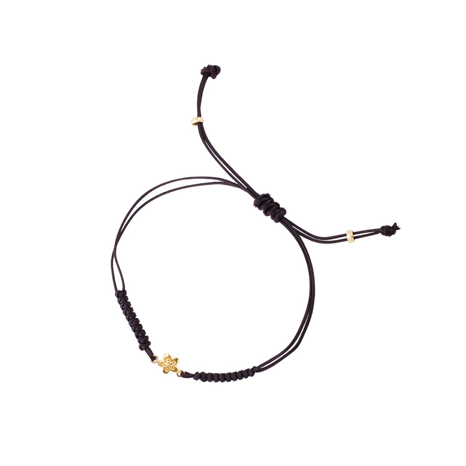 Pulsera de Oro 9kt Flor Ajustable-0