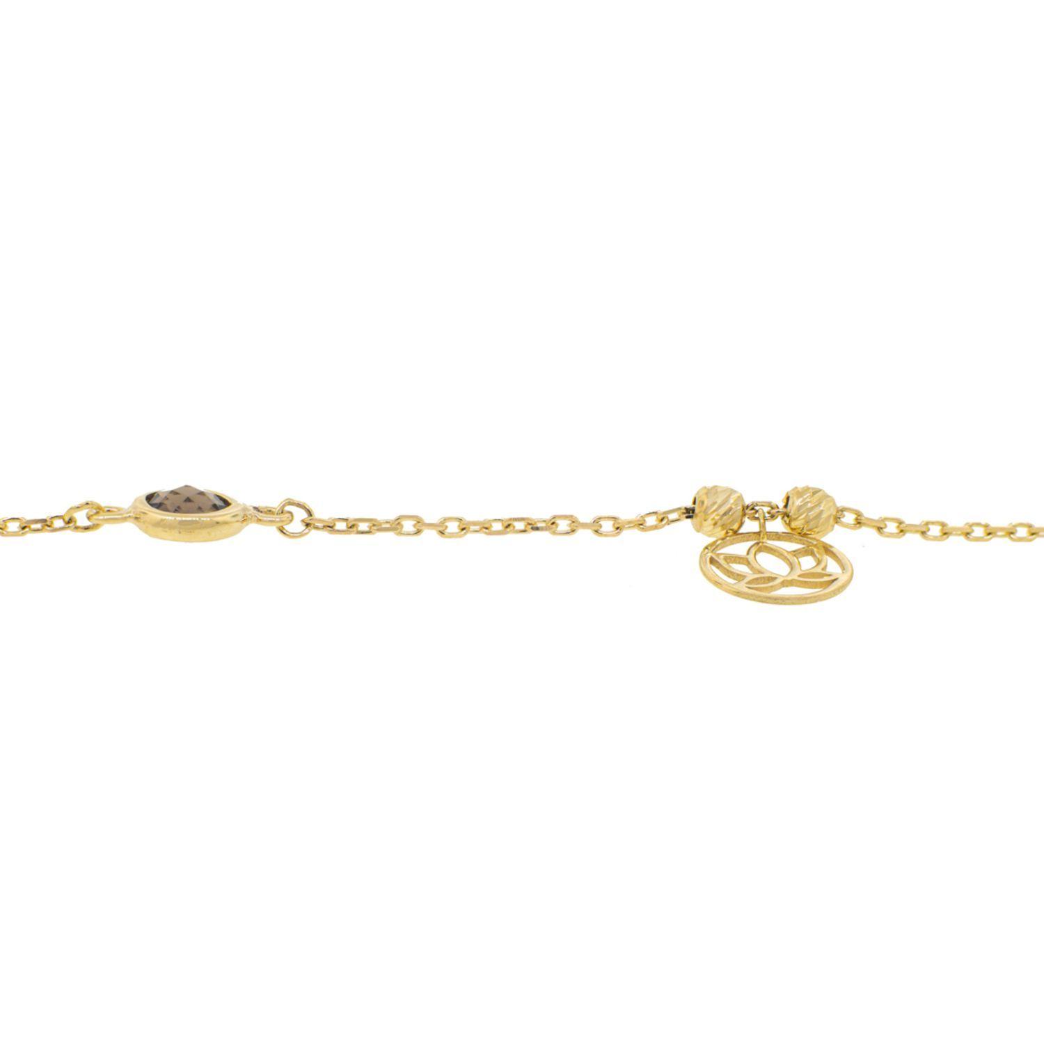 Pulsera de Oro 18kt Flor de Topacio-1
