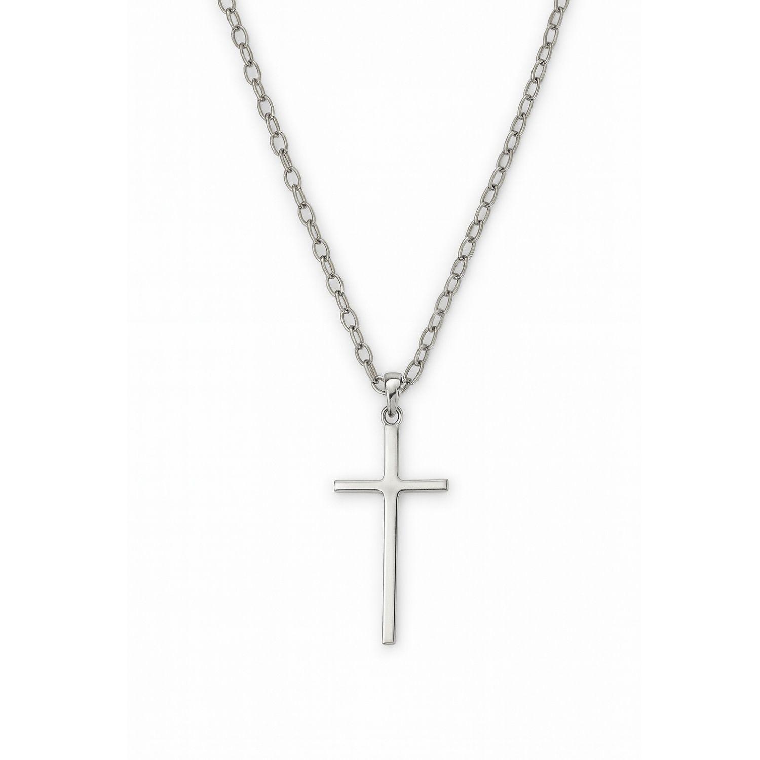 Colgante de Plata Esterlina 925 Cruz 15X30MM-2