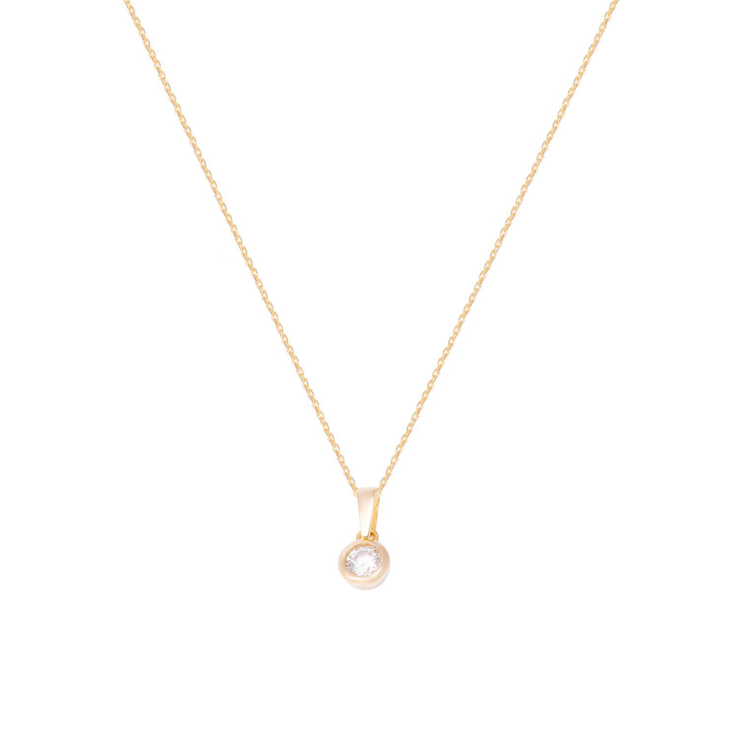 Colgante de Oro de 18kt Circonita punto de luz-2