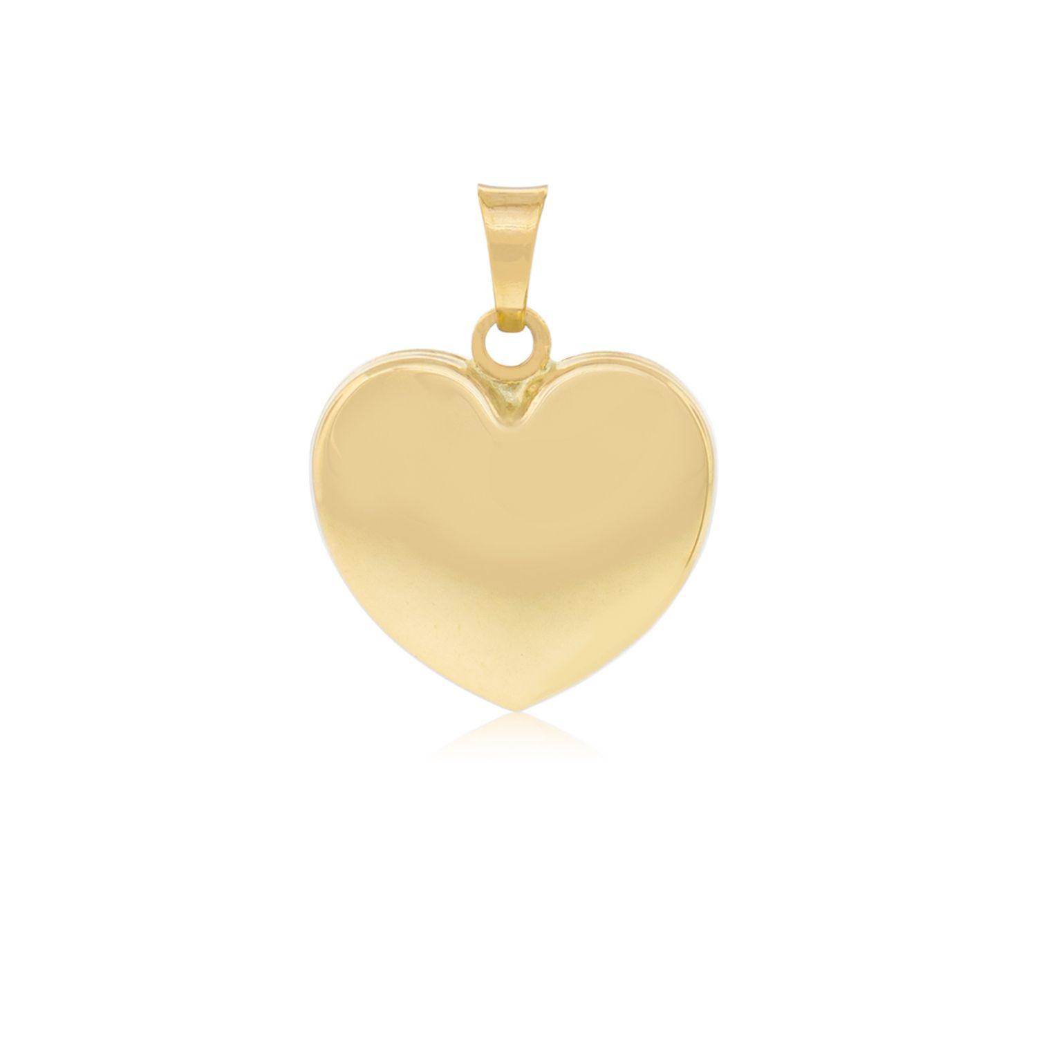 Colgante de Oro 18kt Corazón Satinado-1