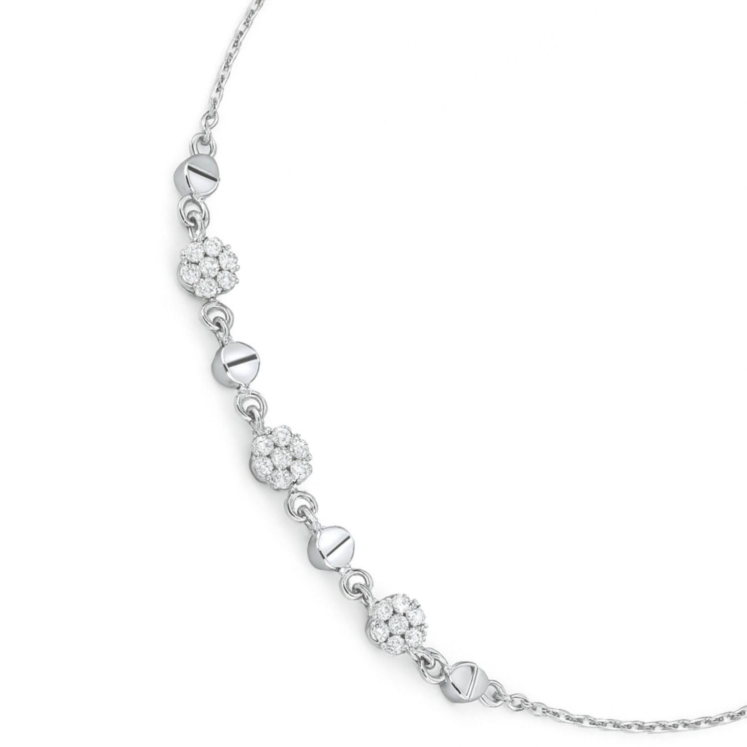 Pulsera de Plata Esterlina 925 Gardenia con Circonita-2