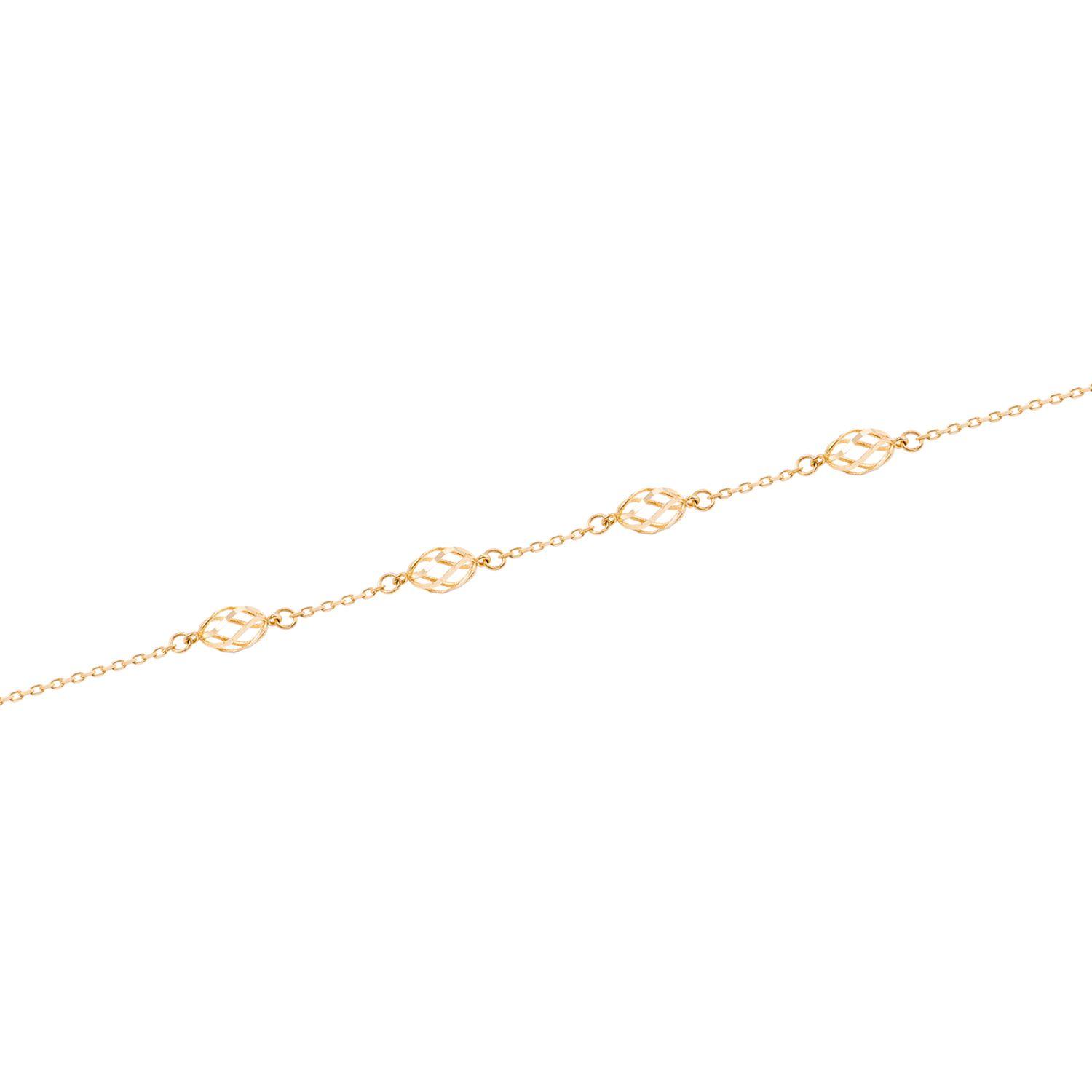 Pulsera de Oro 18kt Esferas Caladas-1
