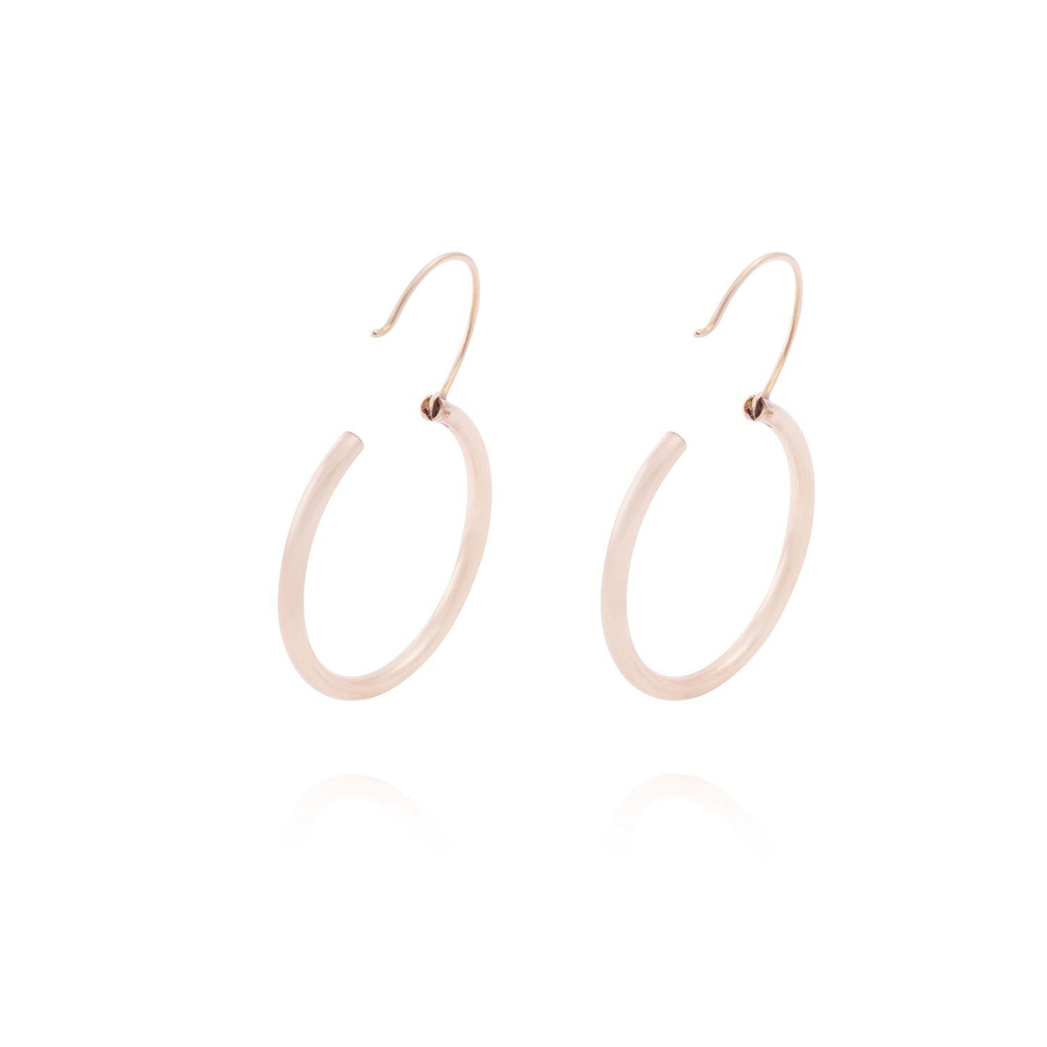 Aros Oro Miel 18kt  Argolla 22mm-2