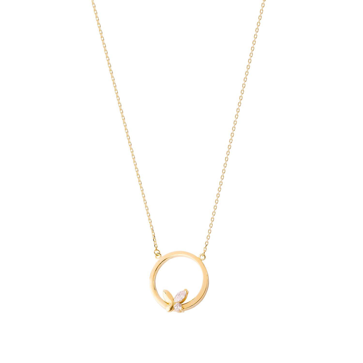 Collares de Oro 18kt Modelo Mariposa & Circones-2