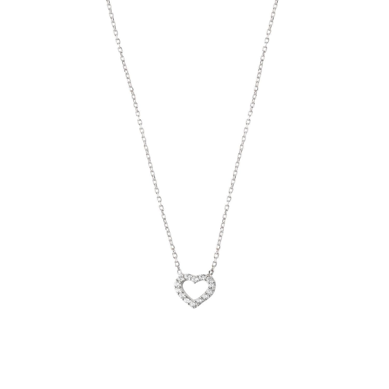 Collar de Plata Esterlina 925 Corazon Circones-0