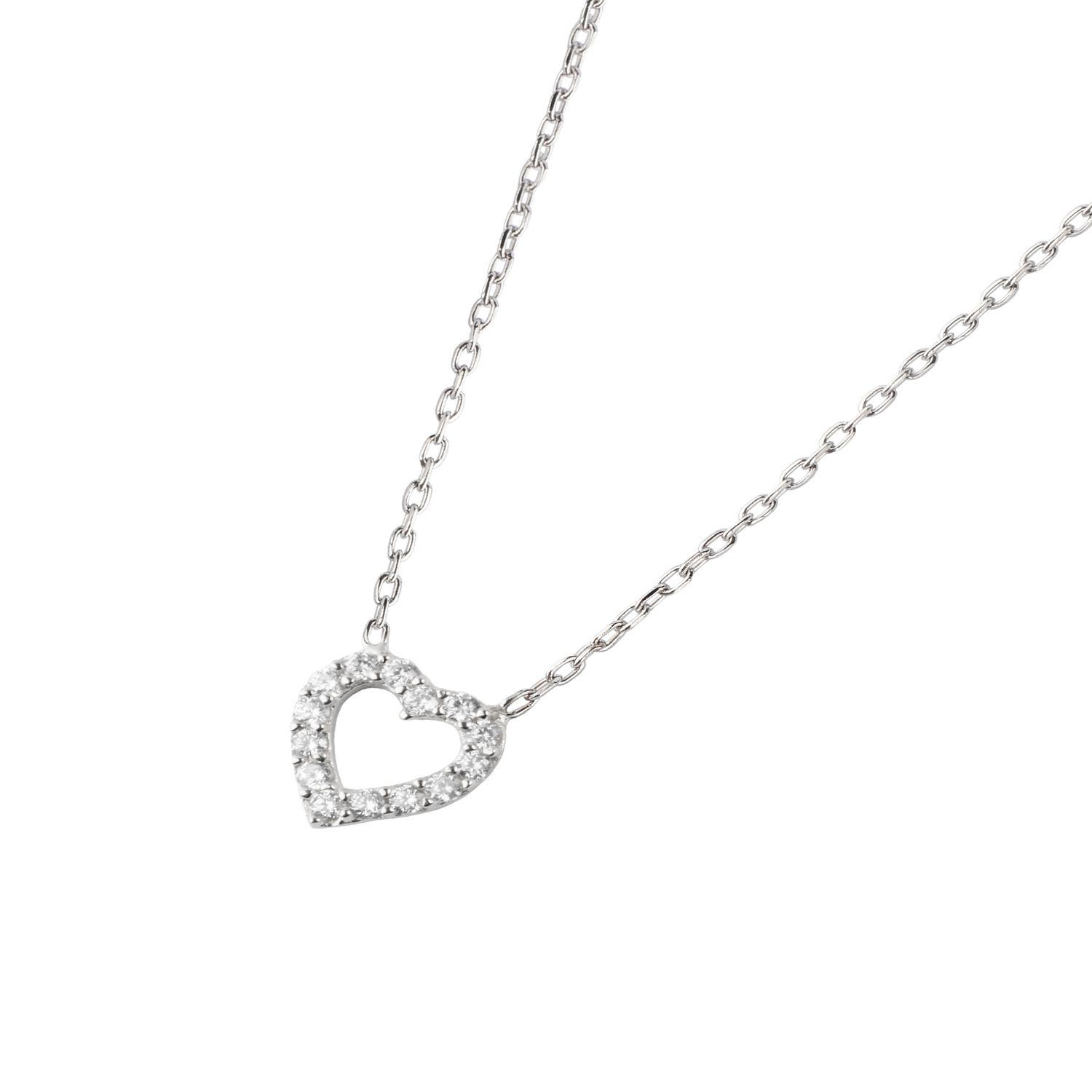 Collar de Plata Esterlina 925 Corazon Circones-1