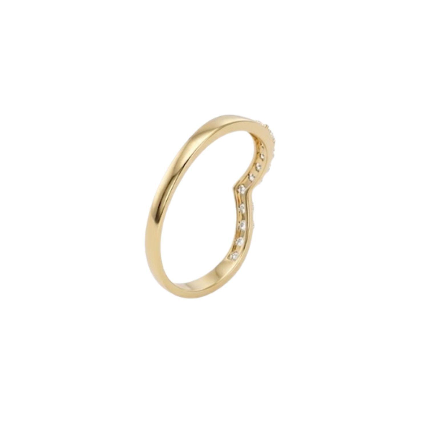 Anillo Oro Miel 18kt Vértice Brillante-2