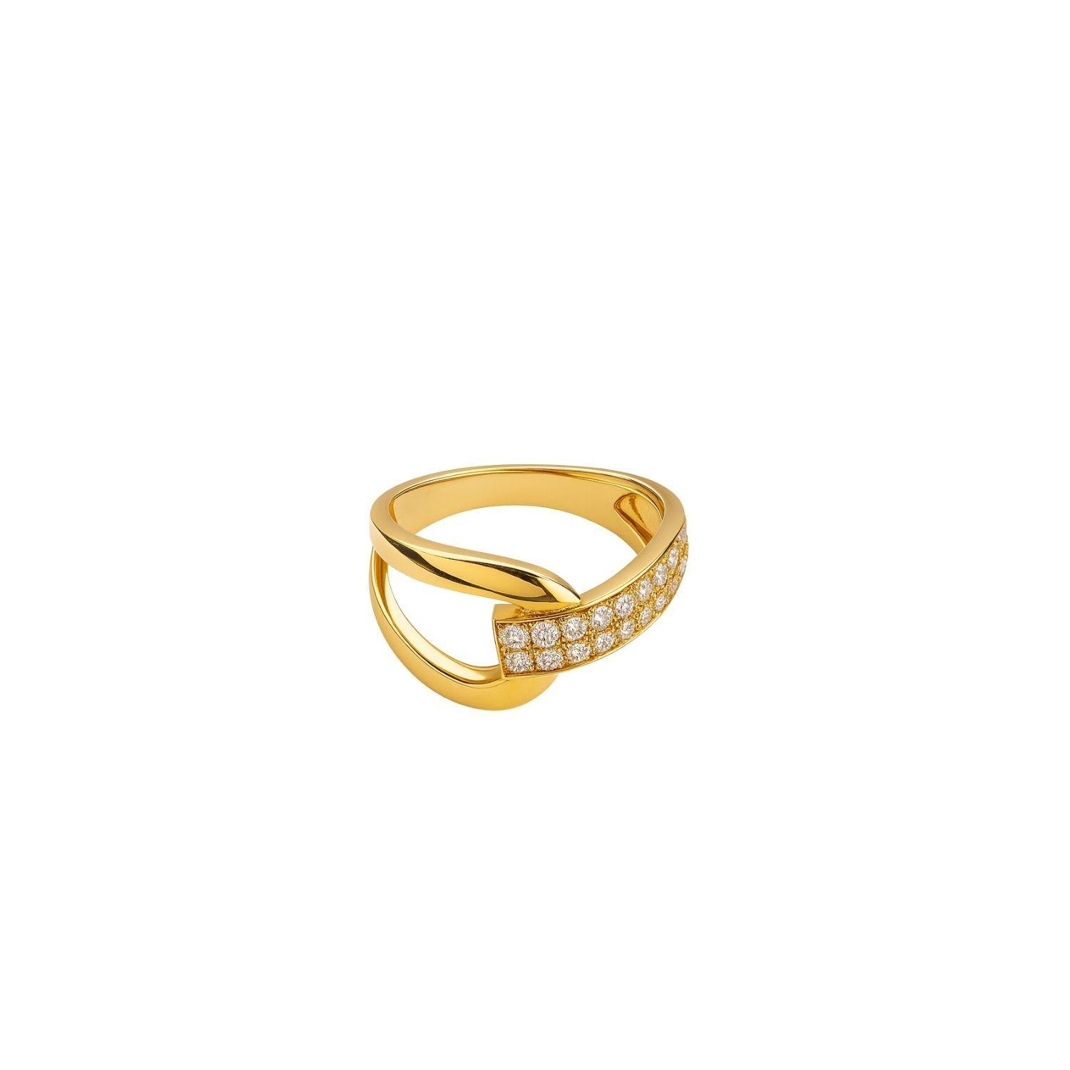 Anillo de Oro 18kt Diamantes de 45 Puntos es Corte Brillante SI/H-2