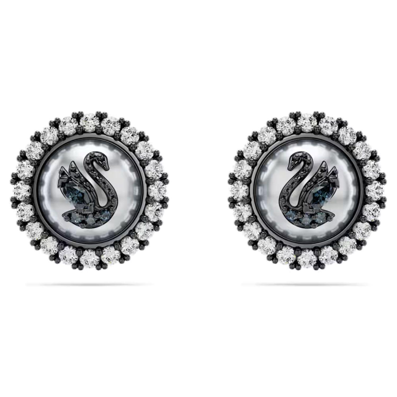 Aros Swarovski Botón Swan-0