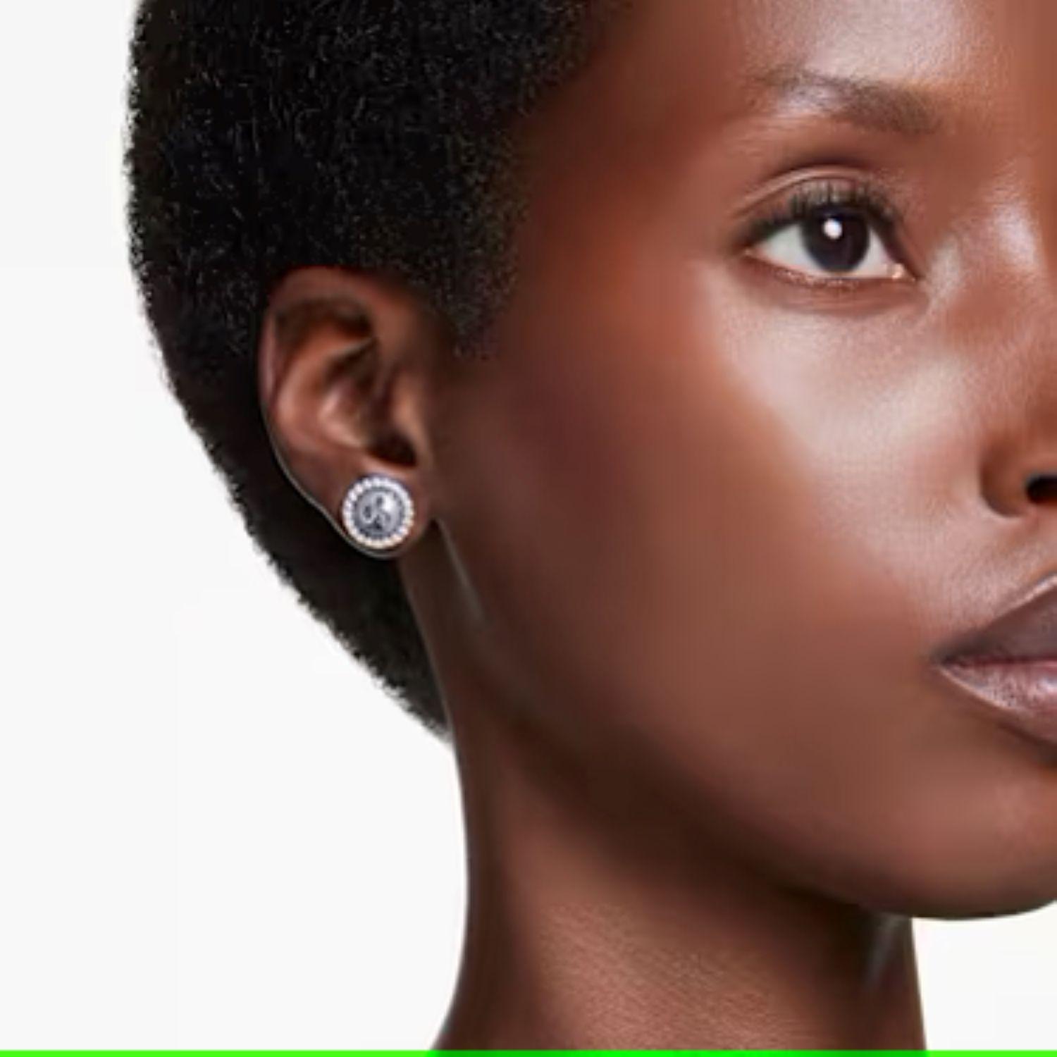 Aros Swarovski Botón Swan-2