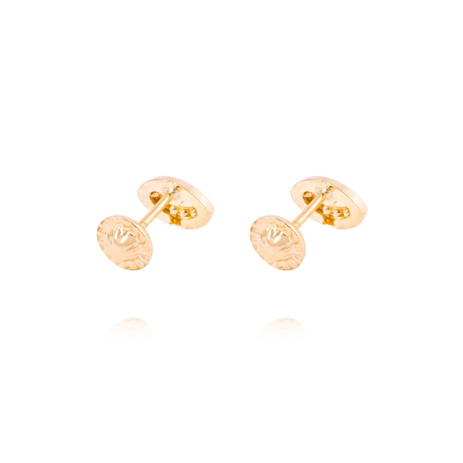 Aros de Oro de 18kt Ojo turco de circones-2