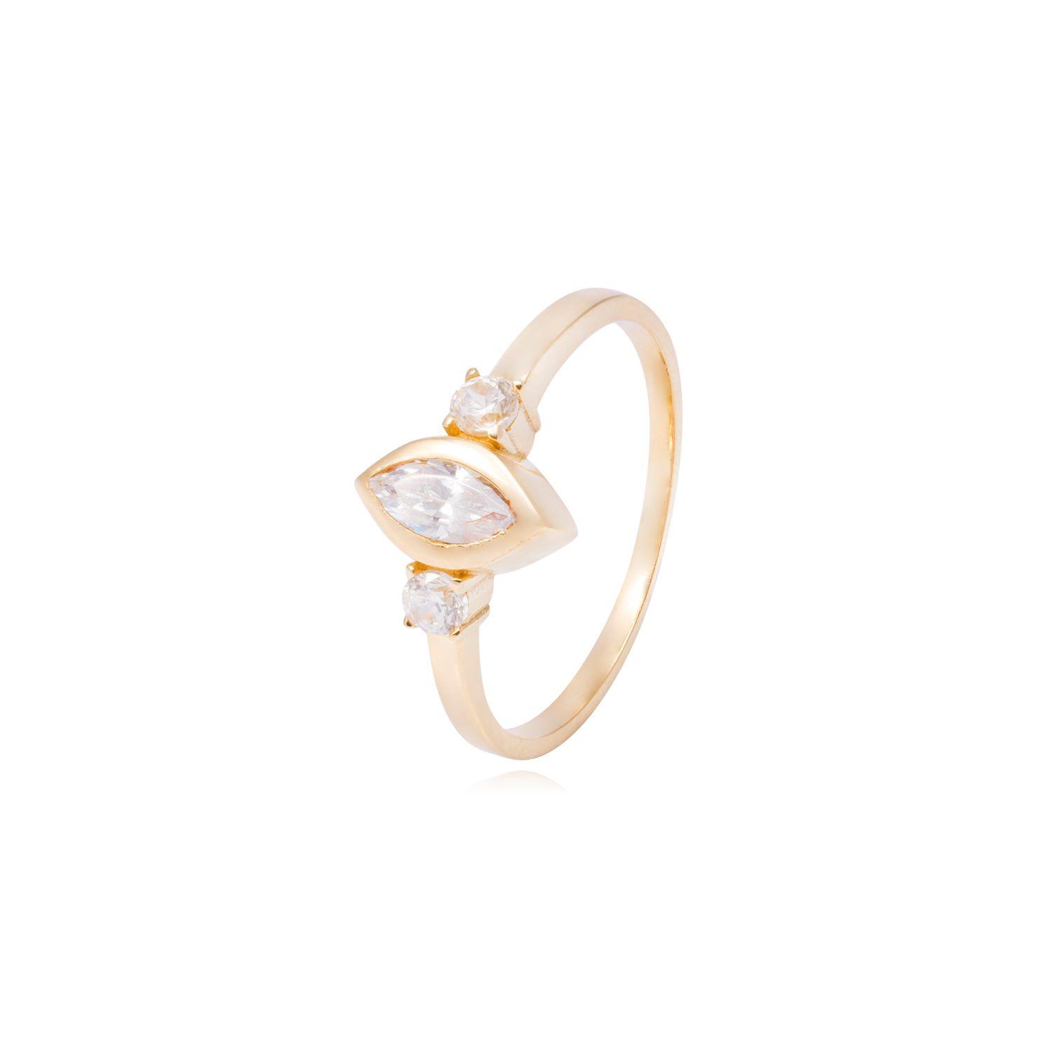 Anillo Compromiso de Oro de 18kt Solitario Ovalado-0