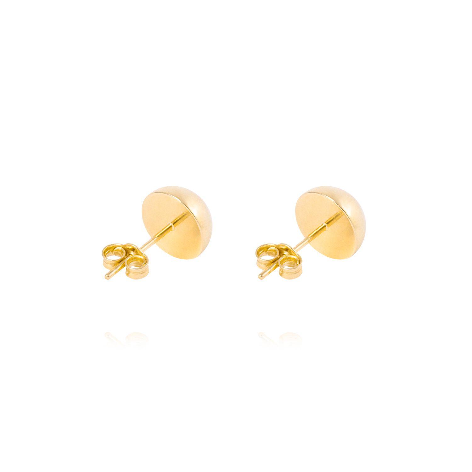 Aros de Oro 18kt Media Bolita 8,0mm Tornillo Mariposa-2