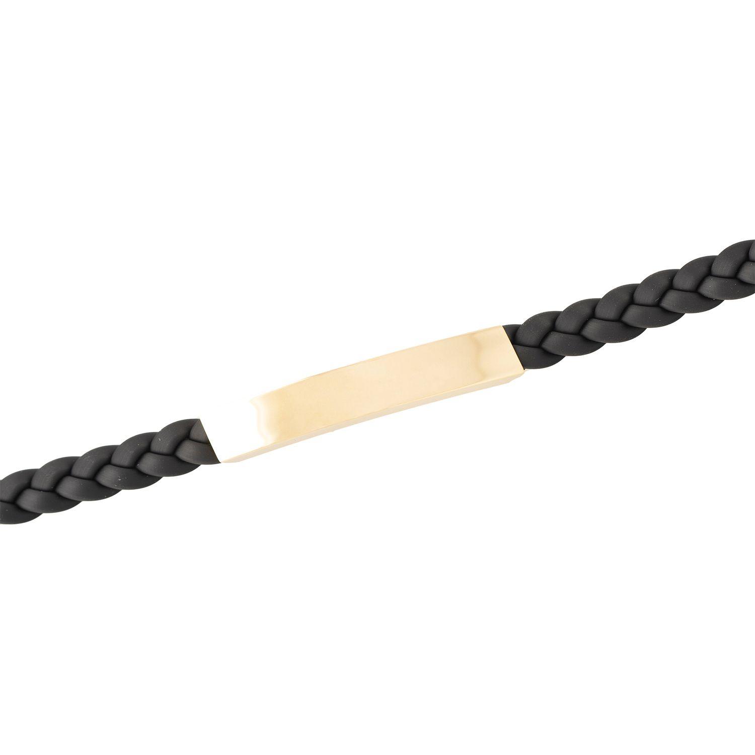 Pulsera de Oro 18kt Cuero Grueso-1