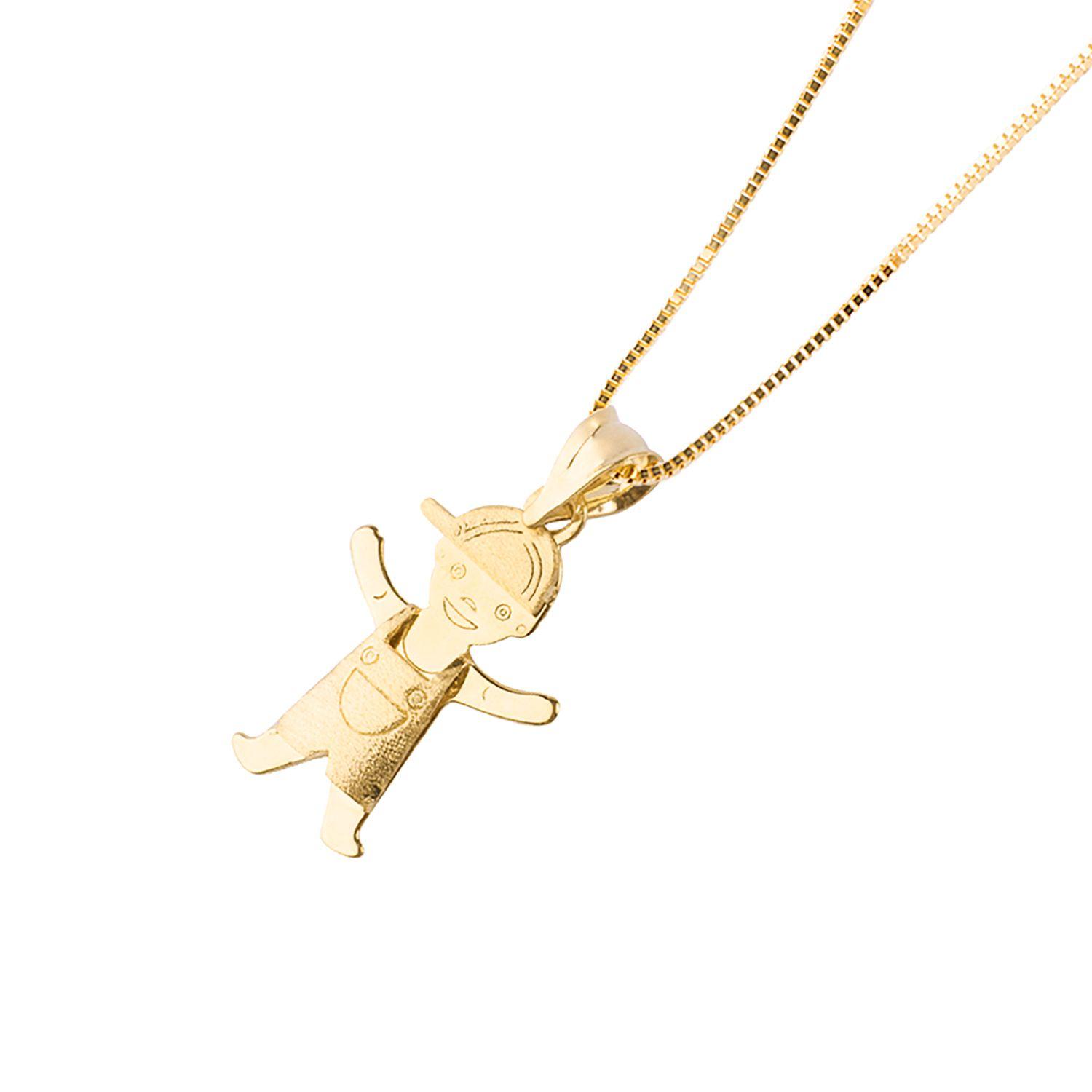 Colgante de Oro 18kt Niño Jardinera-1