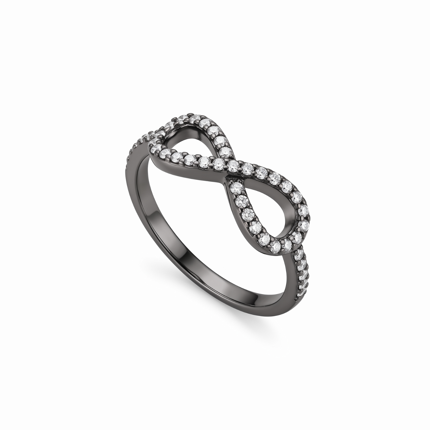 Anillo de Plata Esterlina 925 Cintillo Rutenio Circon-1