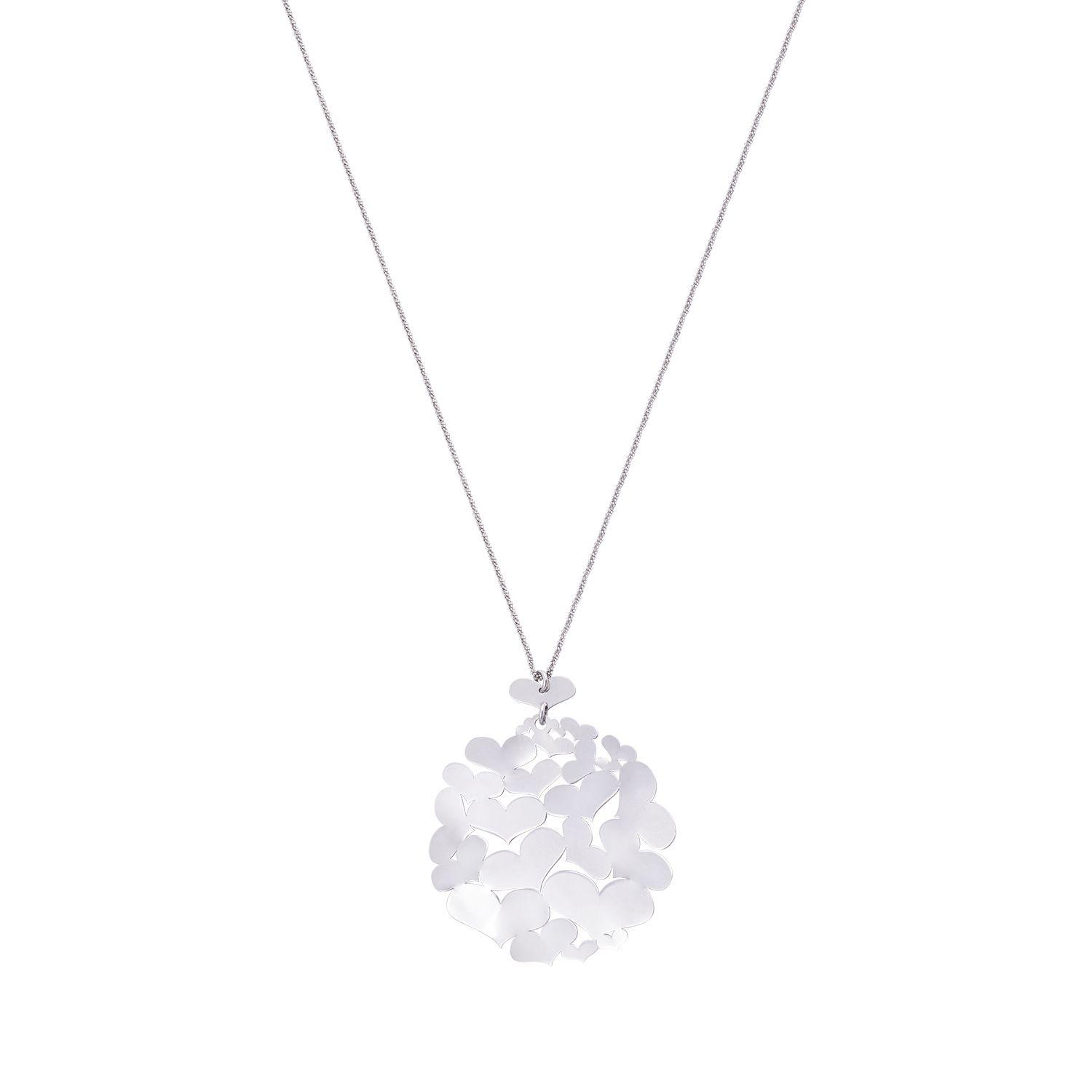 Collar de Plata Esterlina 925 Medallón Corazón-2