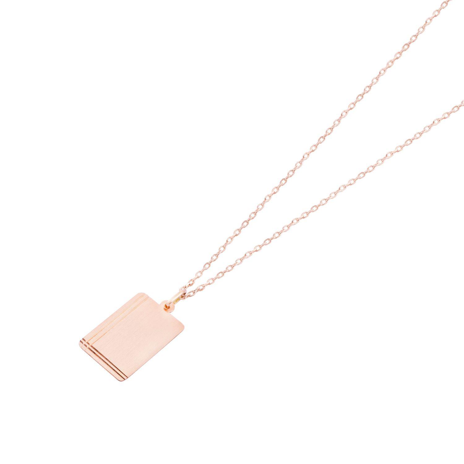 Colgante Oro Miel 18kt Placa Labrada-2