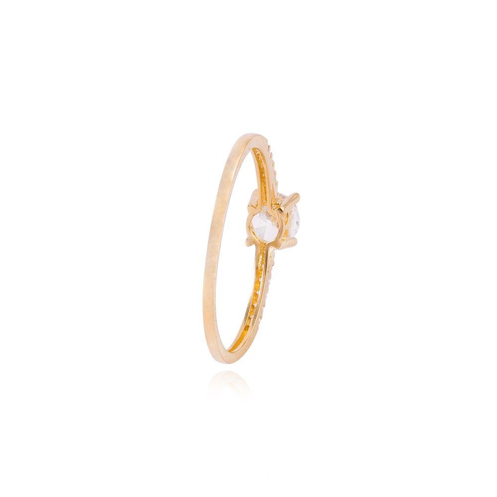 Anillo Compromiso de Oro 18Kt Circonita Central 5mm-2