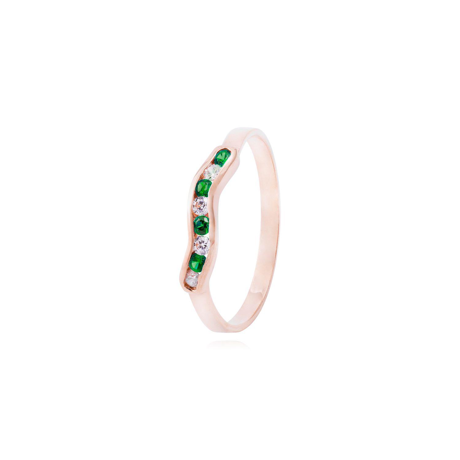 Anillo Oro Miel 18kt Asimétrico Esmeraldina-0