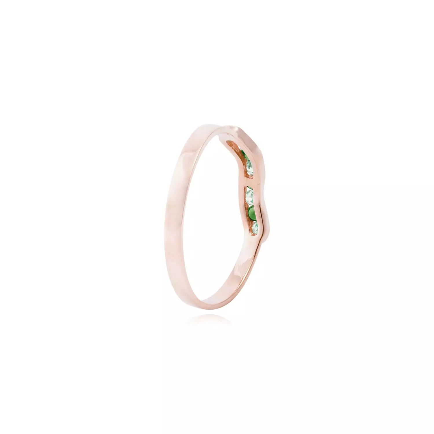 Anillo Oro Miel 18kt Asimétrico Esmeraldina-2