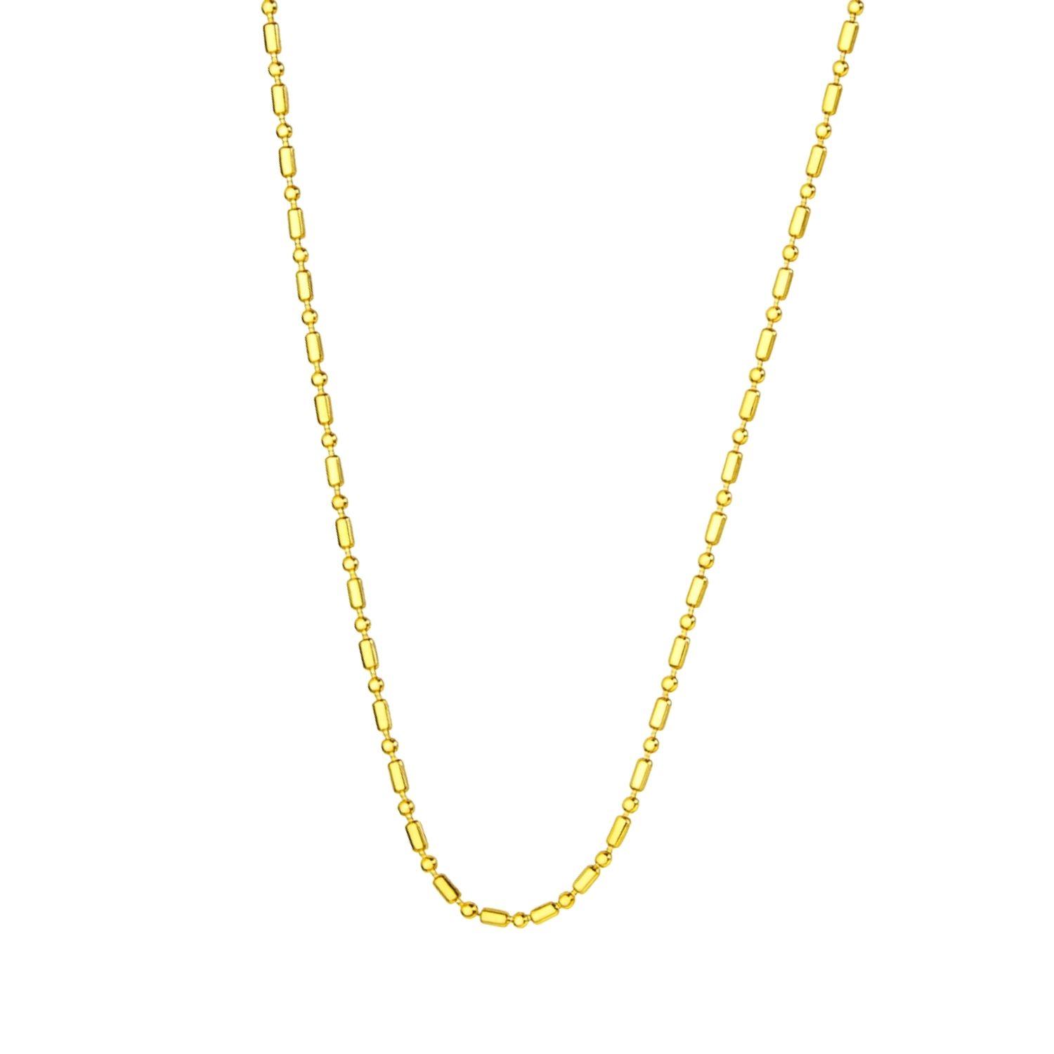 Cadena de Plata Esterlina 925 Bean revestida en Oro 18kt-2