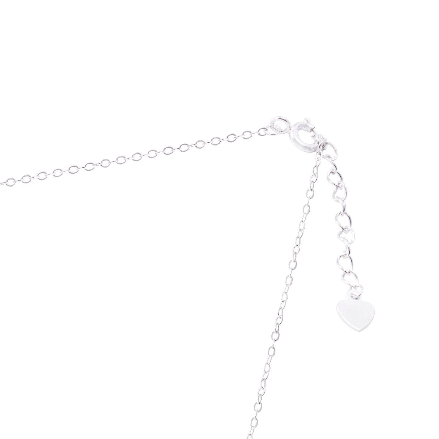 Collar Plata Esterlina 925 Doble Circon y Punto de Luz-2