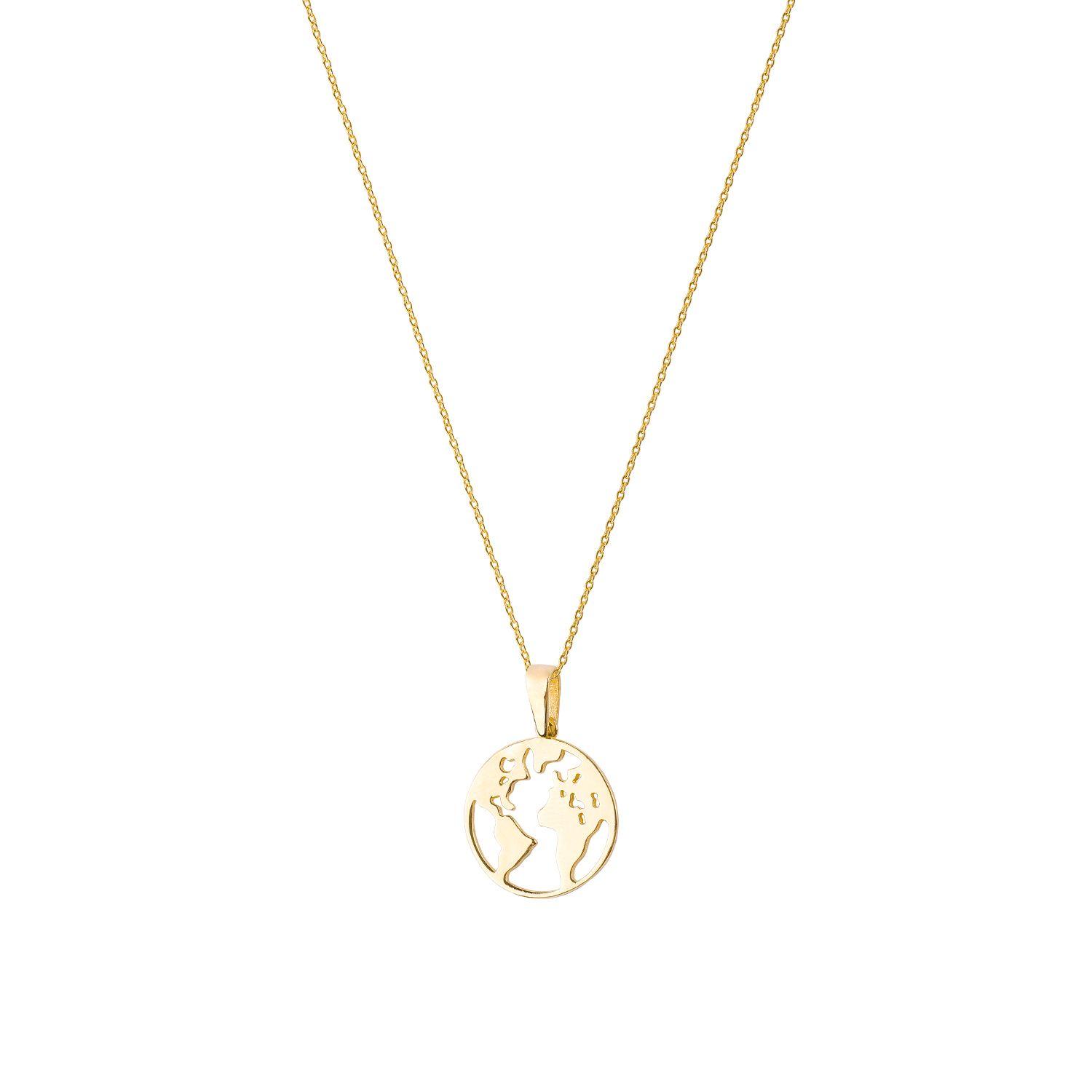 Collar de Oro 18kt Mapamundi-2