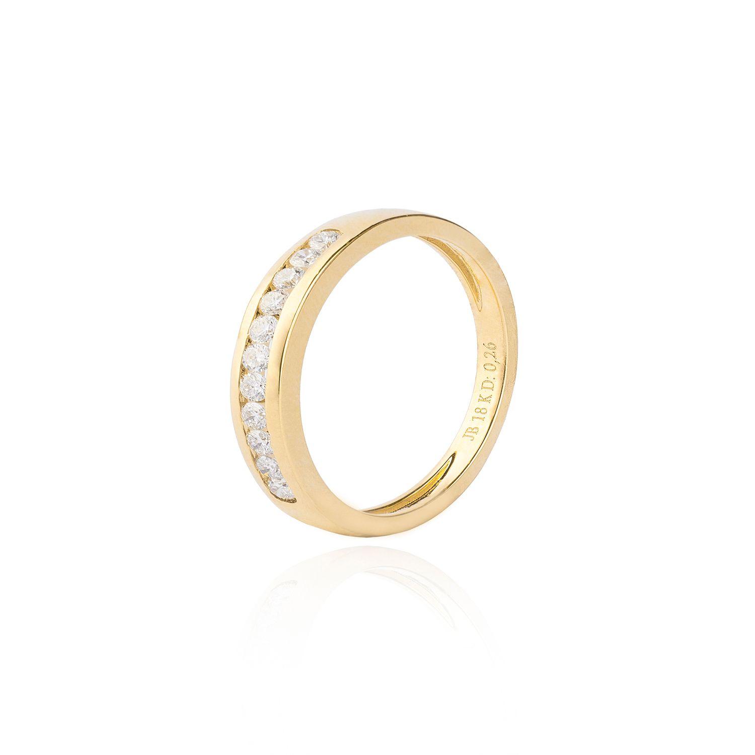 Anillo Oro Amarillo 18kt Diamantes de 26 Pts-0
