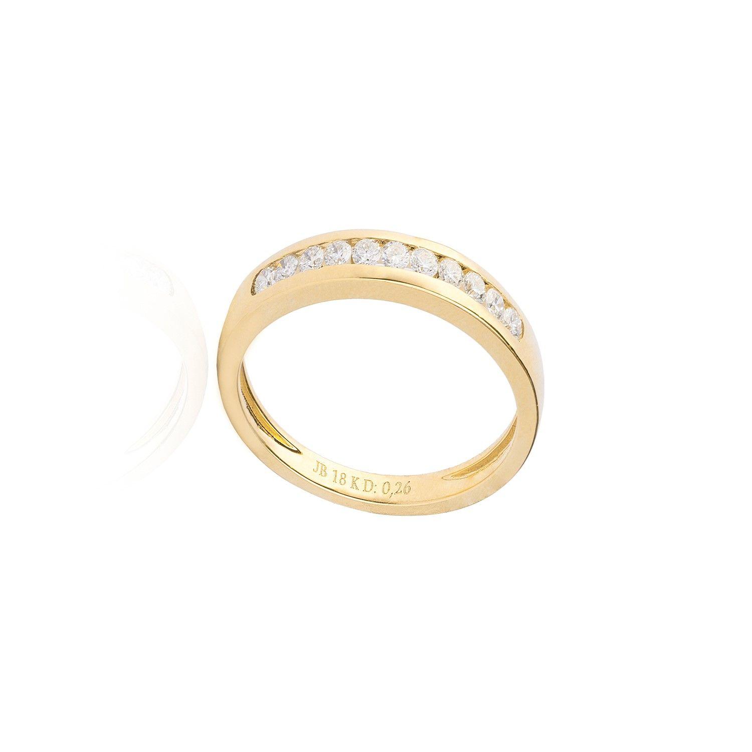 Anillo Oro Amarillo 18kt Diamantes de 26 Pts-2